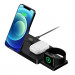4smarts UltiMag Trident 3-in-1 Magnetic Wireless Charger 20W - тройна поставка (пад) за безжично зареждане за iPhone с Magsafe, Apple Watch, AirPods Pro и Qi съвместими мобилни устройства (черен) 2