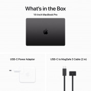 Apple MacBook Pro 14.2 CPU 12-Core, M3 Pro Chip, GPU 18-Core, 18GB Unified Memory, SSD 1T (черен) (модел 2023)  3