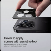 Nillkin CLRFilm Tempered Glass Lens Protector - предпазни стъклени лещи за камерата на iPhone 15 Pro, iPhone 15 Pro Max (черен) 7