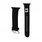 Karl Lagerfeld Choupette Head NFT Silicone Watch Strap for Apple Watch 38mm, 40mm, 41mm (black)