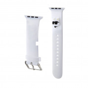 Karl Lagerfeld Choupette Head NFT Silicone Watch Strap - силиконова каишка за Apple Watch 38мм, 40мм, 41мм (бял)