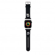 Karl Lagerfeld Karl and Choupette Head NFT Silicone Watch Strap - силиконова каишка за Apple Watch 38мм, 40мм, 41мм (черен) 1