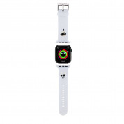 Karl Lagerfeld Karl and Choupette Head NFT Silicone Watch Strap - силиконова каишка за Apple Watch 38мм, 40мм, 41мм (бял) 1