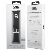 Karl Lagerfeld Karl Head NFT Silicone Watch Strap - силиконова каишка за Apple Watch 38мм, 40мм, 41мм (черен) 3
