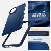 Spigen Thin Fit Case - качествен тънък матиран кейс за iPhone 15 (тъмносин) 14