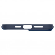 Spigen Thin Fit Case - качествен тънък матиран кейс за iPhone 15 (тъмносин) 5