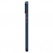Spigen Thin Fit Case - качествен тънък матиран кейс за iPhone 15 (тъмносин) 4