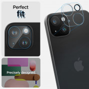 Spigen Optik Lens Protector 2 Pack - комплект 2 броя предпазни стъклени протектора за камерата на iPhone 15, iPhone 15 Plus, iPhone 14, iPhone 14 Plus (прозрачен) 7