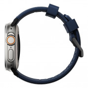 Nomad Rugged Strap - силиконова каишка за Apple Watch 42мм, 44мм, 45мм, Ultra 49мм (син-черен) 2