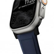 Nomad Rugged Strap - силиконова каишка за Apple Watch 42мм, 44мм, 45мм, Ultra 49мм (син-черен) 4