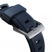 Nomad Rugged Strap - силиконова каишка за Apple Watch 42мм, 44мм, 45мм, Ultra 49мм (син-сребрист) 3