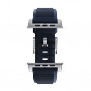 Nomad Rugged Strap - силиконова каишка за Apple Watch 42мм, 44мм, 45мм, Ultra 49мм (син-сребрист) 8