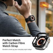 Pitaka Aramid Fiber Air Case - кевларен кейс за Apple Watch Ultra 49мм (черен) 4