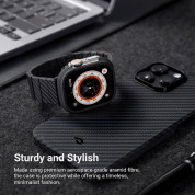 Pitaka Aramid Fiber Air Case - кевларен кейс за Apple Watch Ultra 49мм (черен) 6