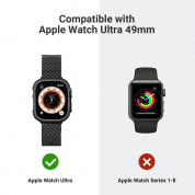 Pitaka Aramid Fiber Air Case - кевларен кейс за Apple Watch Ultra 49мм (черен) 9