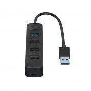 Orico USB-А 3.0 Hub 4 Port - 4-ри портов USB-A хъб с 3 х USB-A 2.0 и 1 х USB-A 3.0 порта (черен)  2