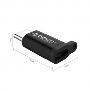 Orico USB-C Male to MicroUSB Female Adapter - адаптер от microUSB женско към USB-C мъжко за мобилни устройства с USB-C порт (черен) 2