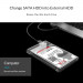 Orico USB-C HDD SSD 2.5 Hard Drive Enclosure 10Gbps - външна кутия за 2.5 инча дискове (прозрачен) 6