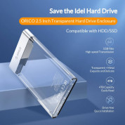 Orico HDD SSD 2.5 Hard Drive Enclosure 5Gbps - външна кутия за 2.5 инча дискове (прозрачен) 1