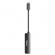 Baseus L52 Audio Adapter Lightning to 2x Lightning + 3.5 mm Aux (CALL52-01) (black) 1