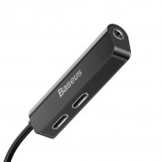 Baseus L52 Audio Adapter Lightning to 2x Lightning + 3.5 mm Aux (CALL52-01) (black) 5
