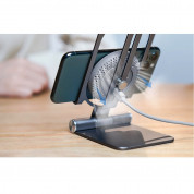 Nillkin PowerHold Mini Wireless Charging Stand - алуминиева сгъваема поставка за бюро и плоскости за безжично зареждане за iPhone с MagSafe (сребрист) 5