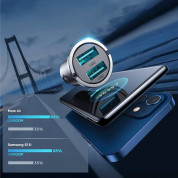Joyroom Mini Dual USB-A Car Charger 3.1A - зарядно за кола с 2xUSB-A изхода и технология за бързо зареждане (черен) 4