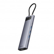 Baseus USB-C Metal Gleam StarJoy Series 11-in-1 Hub (B00030709811-00) - мултифункционален хъб за свързване на допълнителна периферия за устройства с USB-C (тъмносив) 3