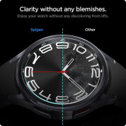 Spigen Tempered Glass GLAS.tR EZ Fit - стъклени защитни покрития за дисплея на Samsung Galaxy Watch 6 Classic 43мм (2 броя) 9