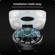 Spigen Tempered Glass GLAS.tR EZ Fit - стъклени защитни покрития за дисплея на Samsung Galaxy Watch 6 Classic 43мм (2 броя) 8