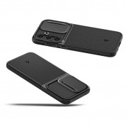 Spigen Optik Armor Case - тънък качествен силиконов (TPU) калъф с капак за камерата за Samsung Galaxy S23 FE (черен) 11