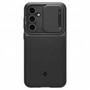 Spigen Optik Armor Case - тънък качествен силиконов (TPU) калъф с капак за камерата за Samsung Galaxy S23 FE (черен) 2