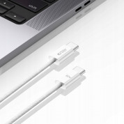 Tech-Protect Ultraboost Classic USB-C to USB-C Cable 60W - кабел с въжена оплетка и бързо зареждане за устройства с USB-C порт (100 см) (бял) 3