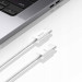 Tech-Protect Ultraboost Classic USB-C to USB-C Cable 60W - кабел с въжена оплетка и бързо зареждане за устройства с USB-C порт (100 см) (бял) 4