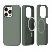 Tech-Protect Silicone MagSafe Case - силиконов (TPU) калъф с MagSafe за iPhone 15 Pro (зелен)