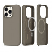 Tech-Protect Silicone MagSafe Case - силиконов (TPU) калъф с MagSafe за iPhone 15 Pro (бежав)