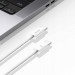 Tech-Protect Ultraboost Classic USB-C to USB-C Cable 60W - кабел с въжена оплетка и бързо зареждане за устройства с USB-C порт (25 см) (бял) 4