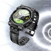 i-Blason SUPCASE ArmorBox Case With Tempered Glass Case - удароустойчив хибриден кейс с вградена силиконова каишка и стъклени протектори за Galaxy Watch 6 Classic 47мм (черен) 1