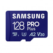 Samsung MicroSD 128GB PRO Plus A2 - microSD памет с SD адаптер за Samsung устройства (клас 10) (подходяща за GoPro, дронове и други) 