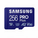 Samsung MicroSD 256GB PRO Plus A2 - microSD памет с SD адаптер за Samsung устройства (клас 10) (подходяща за GoPro, дронове и други)  1