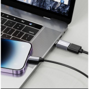 Tech-Protect Ultraboost USB-C Male to Lightning Female Adapter - алуминиев Lightning адаптер за MacBook и устройства с USB-C порт (сребрист) 1
