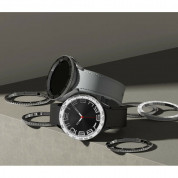 Ringke Bezel Styling Stainless Steel - рамка от неръждаема стомана с висока степен на защита за Samsung Galaxy Watch 6 Classic 47mm (сребрист-черен) 7
