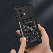 Tech-Protect CamShield Pro Hard Case - хибриден удароустойчив кейс с пръстен против изпускане за Motorola Moto G84 5G (черен) 4