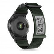 Tech-Protect Scout Watch Strap - изключително здрава текстилна каишка за Garmin Fenix 7X, Fenix 6X Pro, Fenix 6X, Fenix 5X Plus, Fenix 5X, Fenix 3HR, Fenix 3 (зелен)