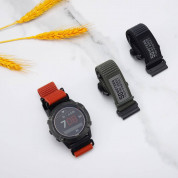 Tech-Protect Scout Watch Strap - изключително здрава текстилна каишка за Garmin Fenix 7X, Fenix 6X Pro, Fenix 6X, Fenix 5X Plus, Fenix 5X, Fenix 3HR, Fenix 3 (зелен) 3