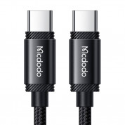 Mcdodo USB-C to USB-C Cable 240W (CA-3680) - кабел с бързо зареждане за устройства с USB-C порт (120 см) (черен)  1