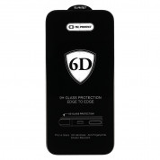Premium Full Glue 6D Tempered Glass - обхващащо и ръбовете стъклено защитно покритие за дисплея на iPhone SE (2022), iPhone SE (2020) (черен) 1