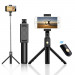 Selfie Stick Telescopic Tripod with Bluetooth Remote K07 - разтегаем безжичен селфи стик и трипод за мобилни телефони (черен) 1