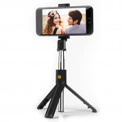 Selfie Stick Telescopic Tripod with Bluetooth Remote K07 - разтегаем безжичен селфи стик и трипод за мобилни телефони (черен) 2