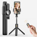 Selfie Stick Telescopic Tripod with Bluetooth Remote K10 - разтегаем безжичен селфи стик и трипод за мобилни телефони (черен) 2